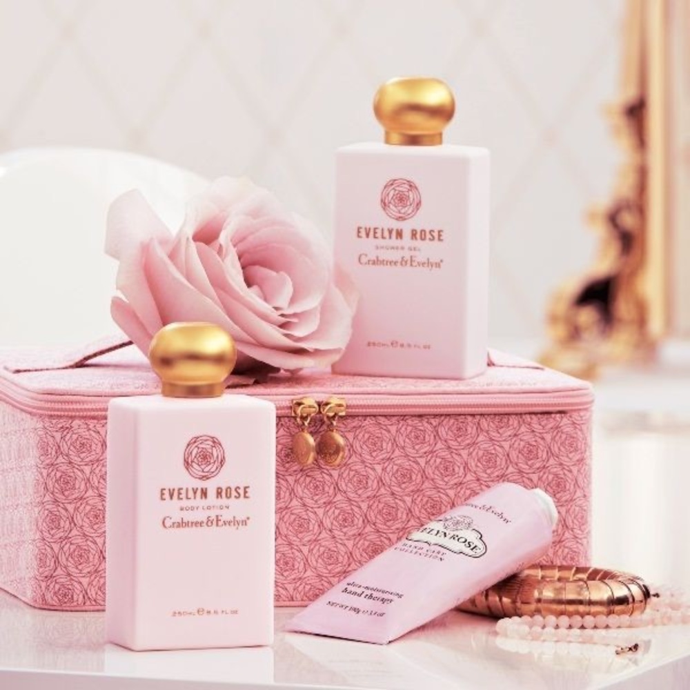 Crabtree & Evelyn Evelyn Rose Shower Gel & Body Lotion Set